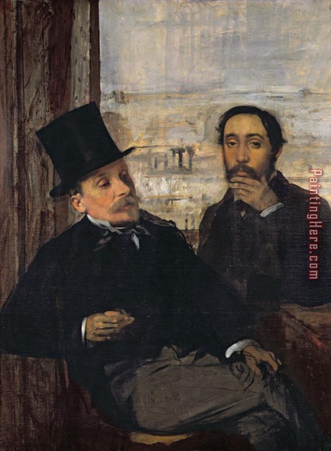 Edgar Degas Self Portrait with Evariste de Valernes